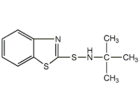 N-叔丁基-2-苯并噻唑亚磺酰胺结构式