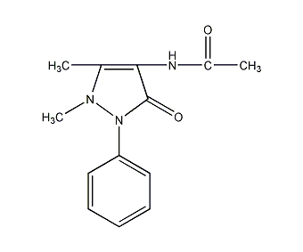 4-乙酰胺基安提比林结构式